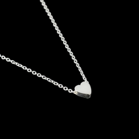 Dainty Heart Silver Toned Necklace - Picture 3 of 4